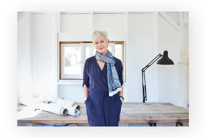 A business owner in her studio